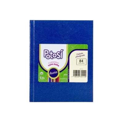 Cuaderno T/D 16X21 Potosi 84 Hj Cd Azul