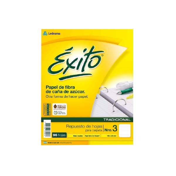 Repuesto Escolar Exito Nº 3  96 Hj R