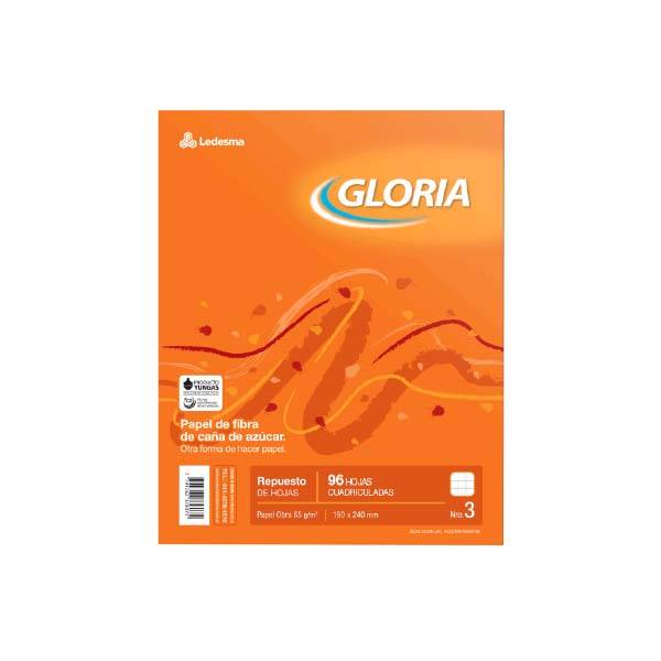 Repuesto Escolar Gloria Nº 3  96Hj C