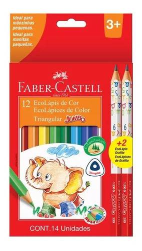 Pinturitas Faber Castell Jumbo X12+2