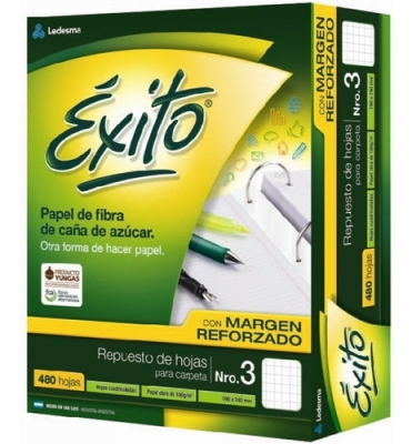 Repuesto Escolar Exito Nº 3 480Hj C Mr