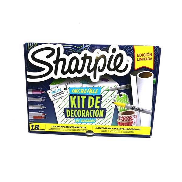 Marcador Sharpie X 12 + 4 Note + 2 Negro