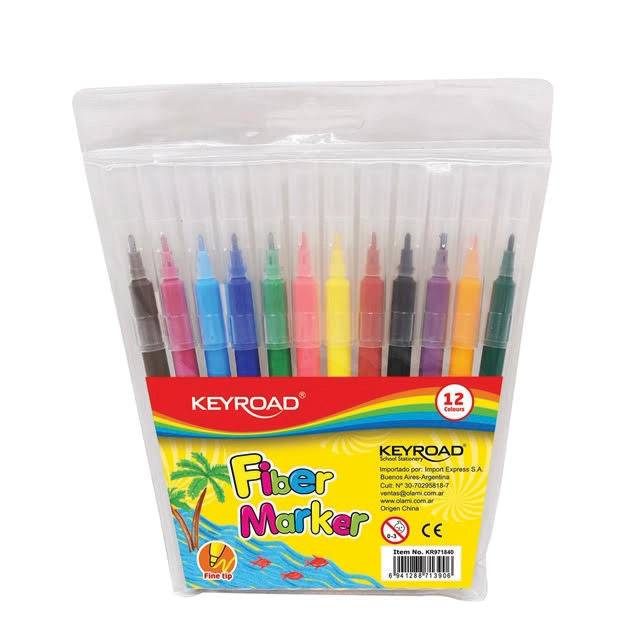 Marcador Escolar  P/Fina Keyroad X 12