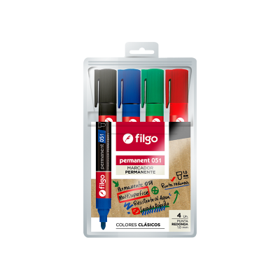 Marcador Perm P/Red  Filgo X 4 Clasico