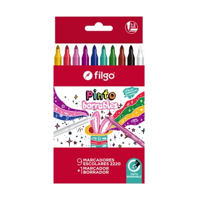Marcador Escolar  P/Fina Filgo 2220 X 10 Borrable