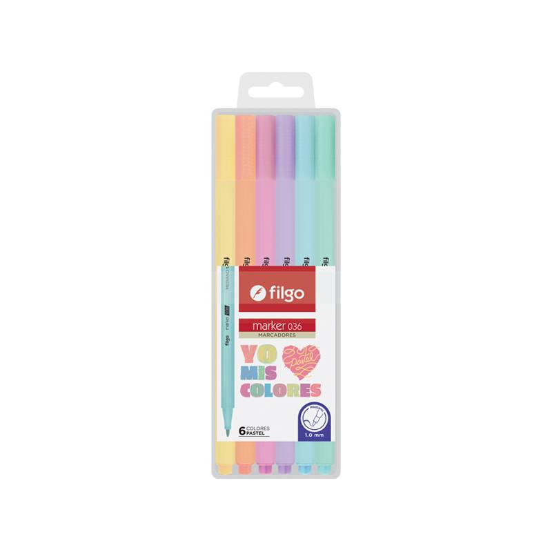 Marcador Escolar Filgo Marker 36 X6 Past