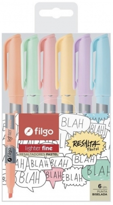 Resaltador Filgo Ligther Fine Pastel X 6