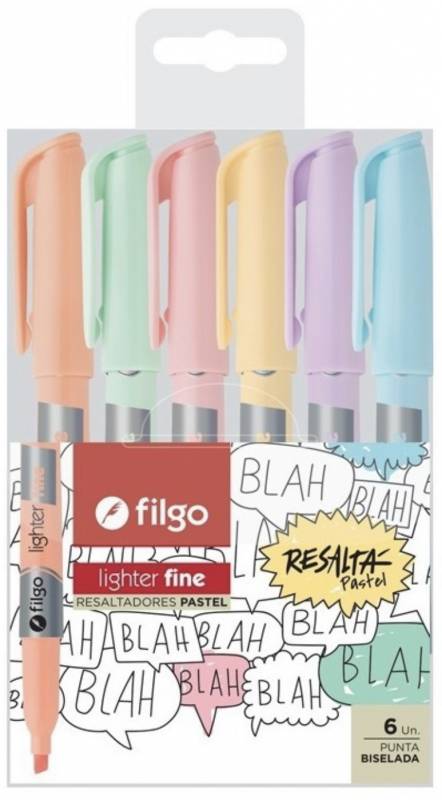 Resaltador Filgo Ligther Fine Pastel X 6