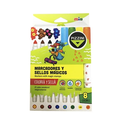 Marcador Sello Magicos  X 8 Pizzini