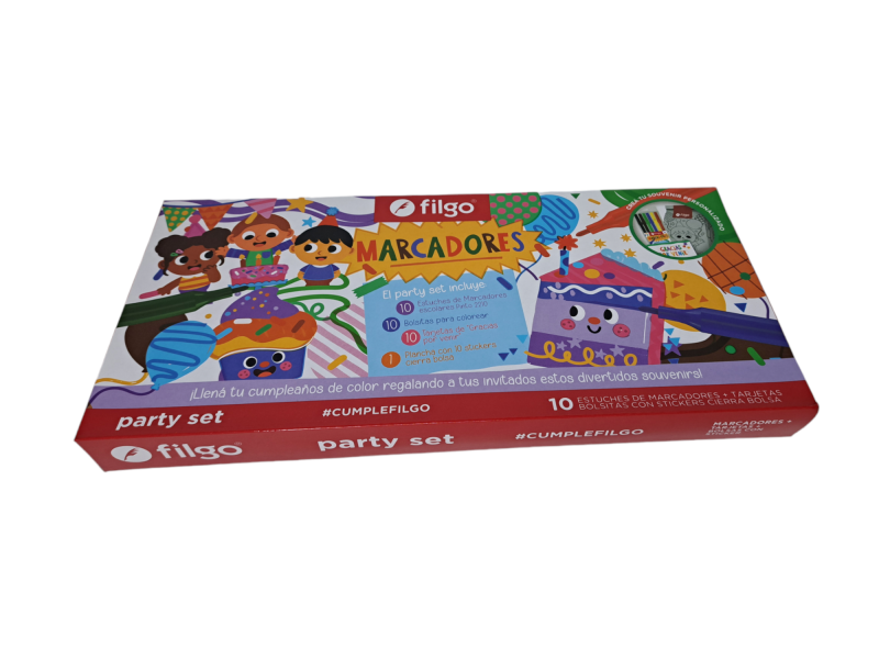 Set Party Marcador  X 10 Unidades Filgo