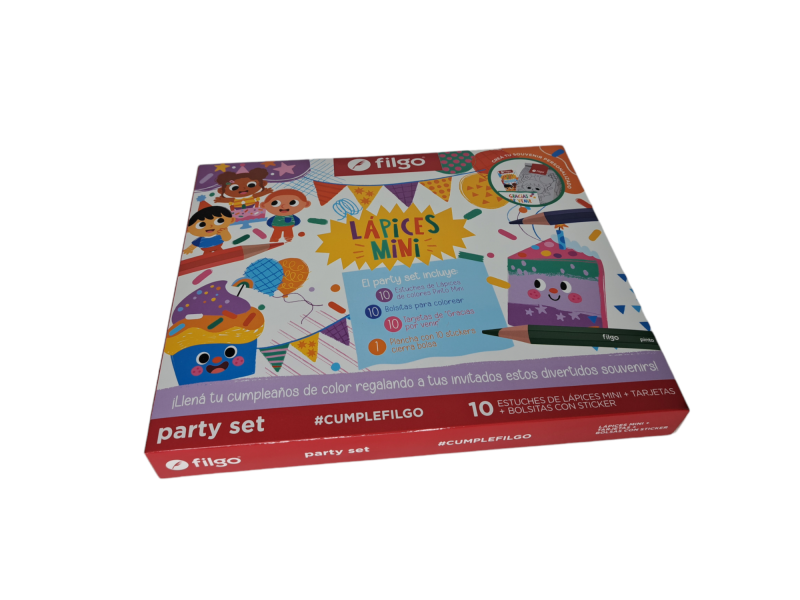 Set Party Lapices Mini X 10 Unidades Filgo
