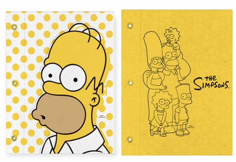 Carpeta Escolar 2 Tapas N*3  Mooving Simpsons