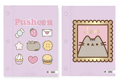 Carpeta Escolar 2 Tapas N*3  Mooving Pusheen