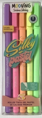 Lapicera Roller Gel Coloring X 5 Pastel
