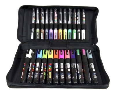 Marcador Posca Uni Pc-3M /Pc 5M X 24 Estuche