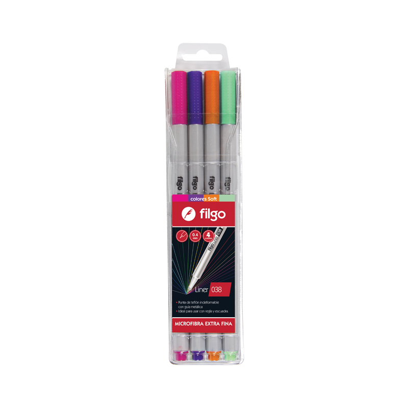 Marcador  Microfibra Filgo 0.4Mm X4 Soft
