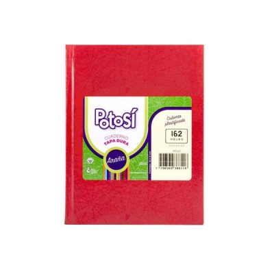 Cuaderno T/D 16X21 Potosi 162 Hj Ry Rojo
