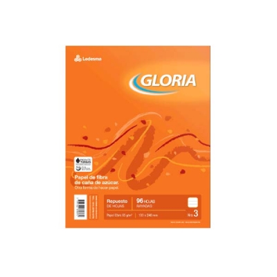Repuesto Escolar Gloria Nº 3  96Hj R