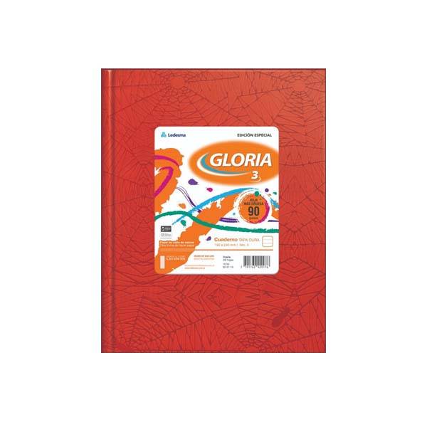 Cuaderno T/D Nº3 Gloria 48 Hj Ry Rojo