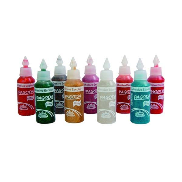Adhesivo Glitter Pagoda  30 Gr Dorado