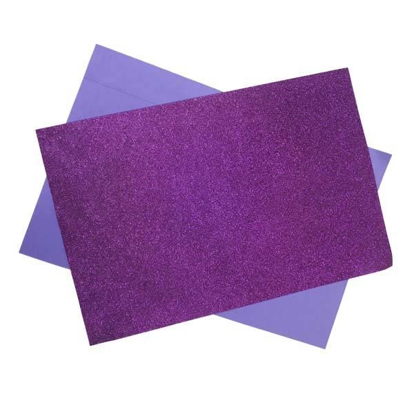 Goma Eva 60 X 40 Con Brillo Violeta